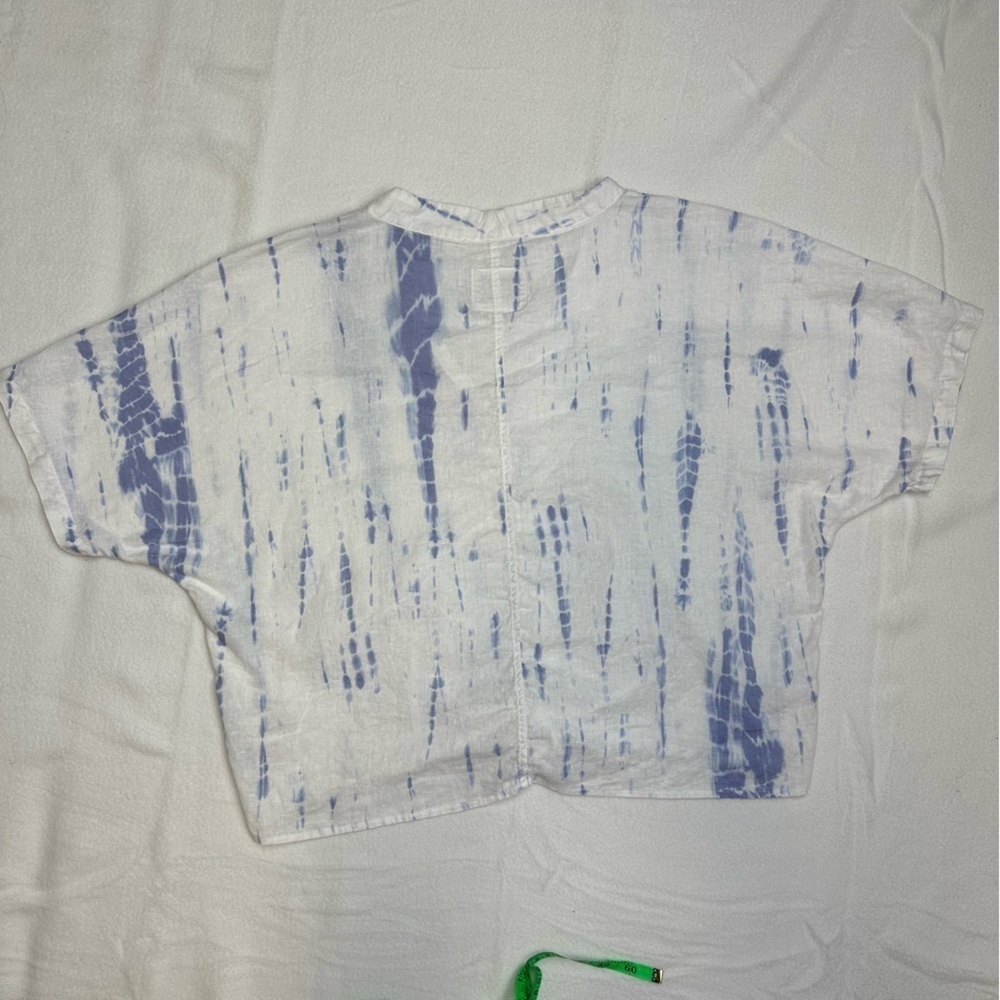 Rails Thea Tie-Hem Linen Blouse Linen Blend Size Large - Picture 3 of 11